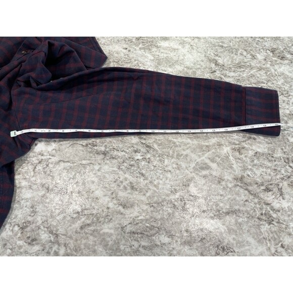 UNTUCKit Button-Down Shirt Mens Large Blue & Red Plaid Long Sleeve Cotton - Picture 9 of 9